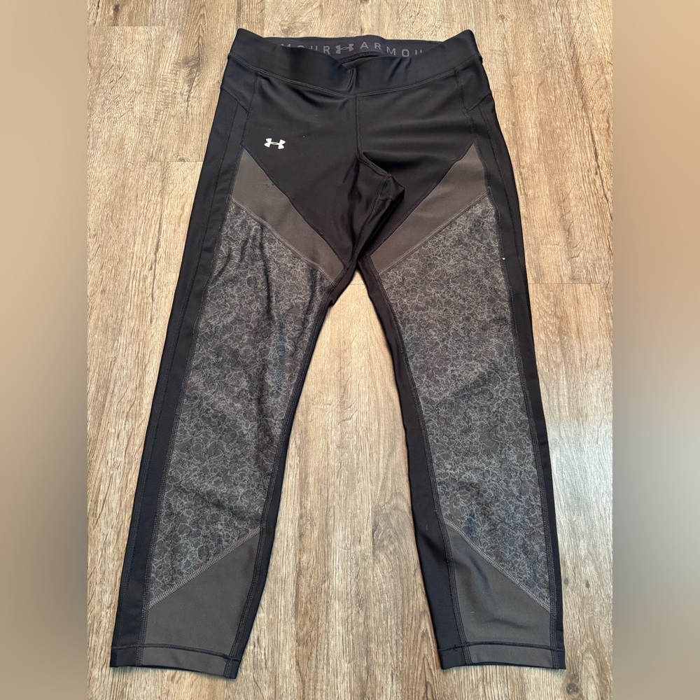 Under Armour Black and Dark Gray Athletic Leggings